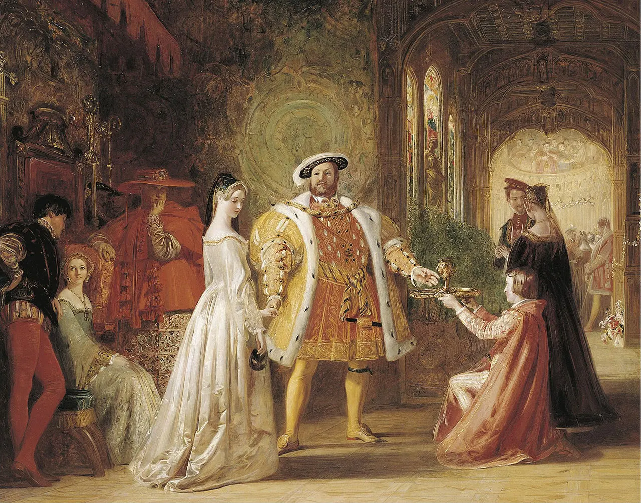 King Henry VIII The Man Who Married Six Times Ceri Clark   Daniel Maclise Henry VIIIs First Interview With Anne Boleyn.webp