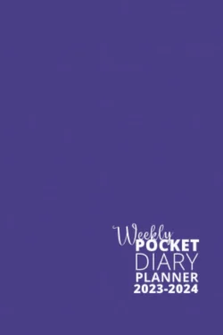 Weekly purple pocket diary for 2023-2024