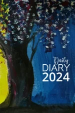 Daily Diary with a wisteria painting reproduction cover