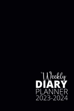 2023-2024 black weekly diary regular