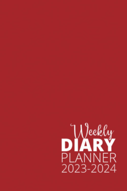 2023-2024 red weekly diary regular