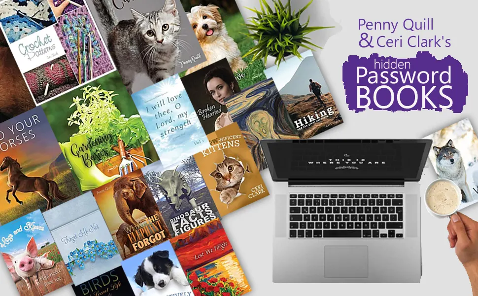 Header for password book showcasing covers
