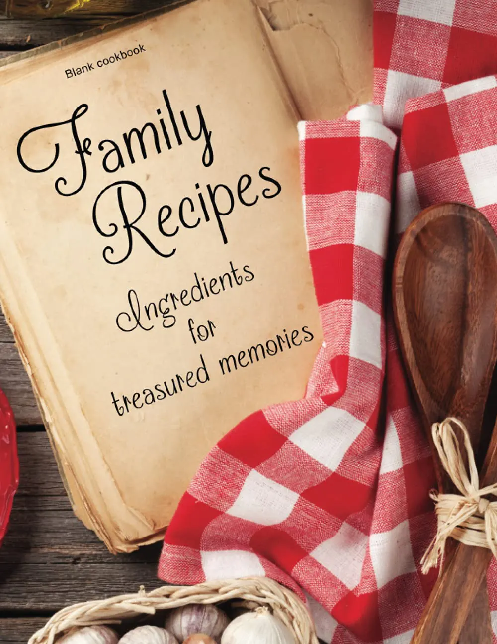 Family Recipes blank cookbook cover
