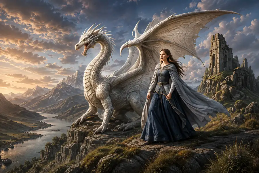 Fantasy scene for Ceridwen Hughson books